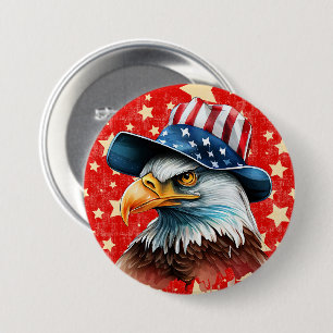 Amerikanische Adlerflagge Button