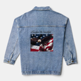amerikanische Adlerflagge Denim Jacket Jeansjacke