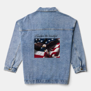 amerikanische Adlerflagge Denim Jacket Jeansjacke