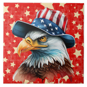 Amerikanische Adlerflagge Fliese