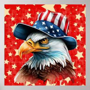 Amerikanische Adlerflagge Poster