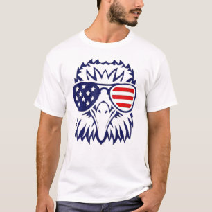 Amerikanische Adlerflagge - Unabhängigkeitstag T-Shirt