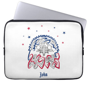 Amerikanische Adlerstars zum Unabhängigkeitstag Laptopschutzhülle