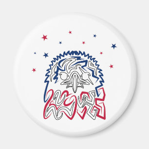 Amerikanische Adlerstars zum Unabhängigkeitstag Magnet