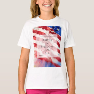 Amerikanische Aquarell, Freiheit der amerikanische T-Shirt