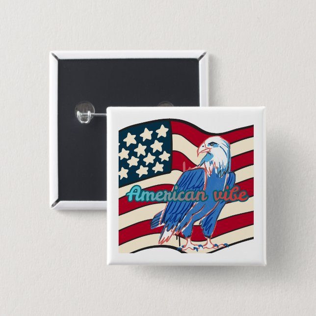 Amerikanische Atmosphäre Button (Vorne & Hinten)