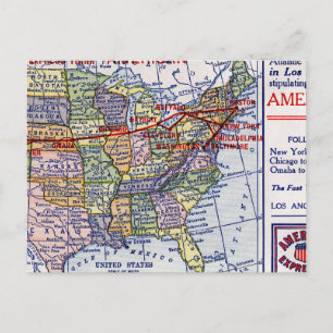 AMERIKANISCHE AUSDRÜCKLICHE VERSANDUNG POSTKARTE