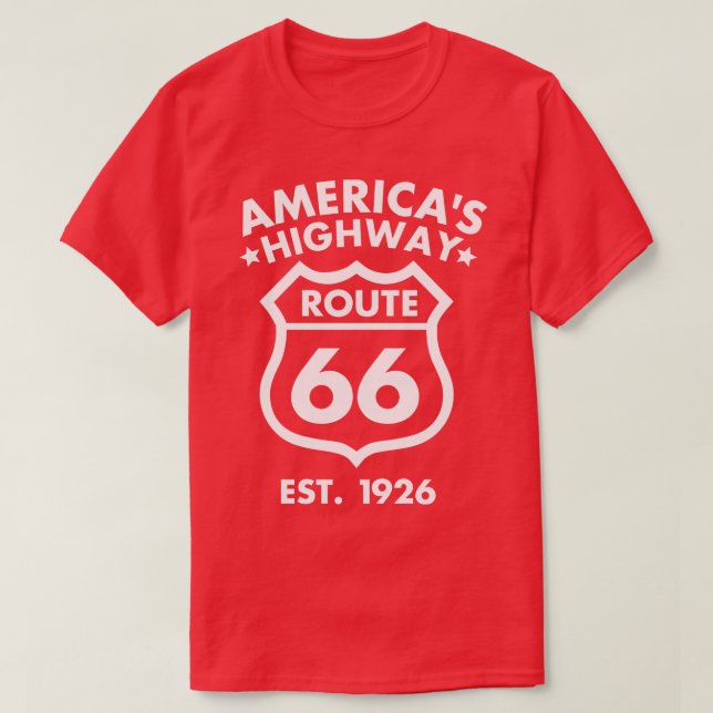 Amerikanische Autobahn 66 T-Shirt (Design vorne)