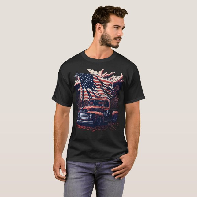 Amerikanische Autos 17 T-Shirt (Vorne ganz)