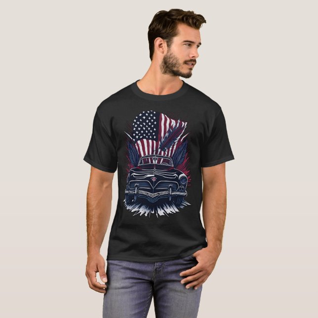 Amerikanische Autos 19 T-Shirt (Vorne ganz)