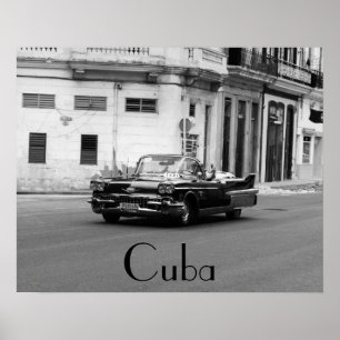 Amerikanische Autos in Havana Kuba Poster