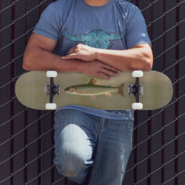 Amerikanische Bachforelle Fische Vintage Fischerei Skateboard