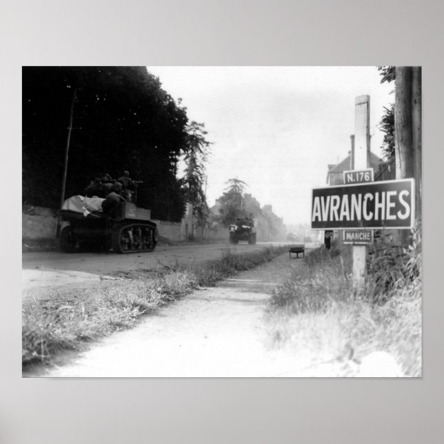 Amerikanische Banken in Avranches Frankreich Zweit Poster (Vorne)