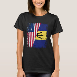 Amerikanische barbadische Wurzeln halb amerikanisc T-Shirt