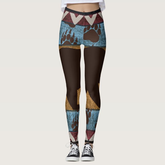Amerikanische Bärenkunst Leggings (Vorderseite)