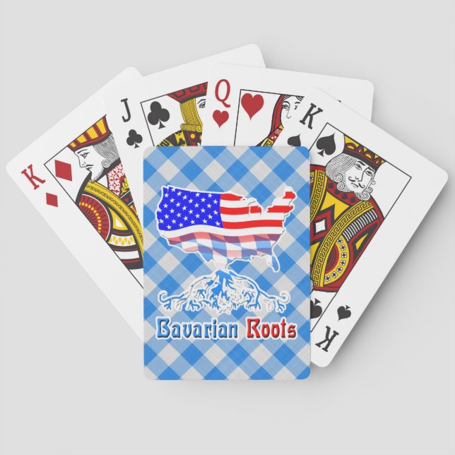 Amerikanische bayerische Wurzeln spielen Karten Spielkarten (Rückseite)