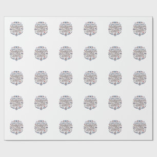 Amerikanische Braut Patriotische Hochzeit Vektor D Geschenkpapier
