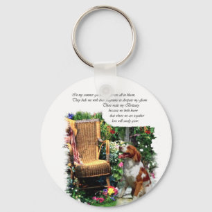 Amerikanische Bretagne Spaniel Kunstgeschenke Schlüsselanhänger