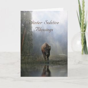 Amerikanische Buffalo Winter Solstice Segen Karte