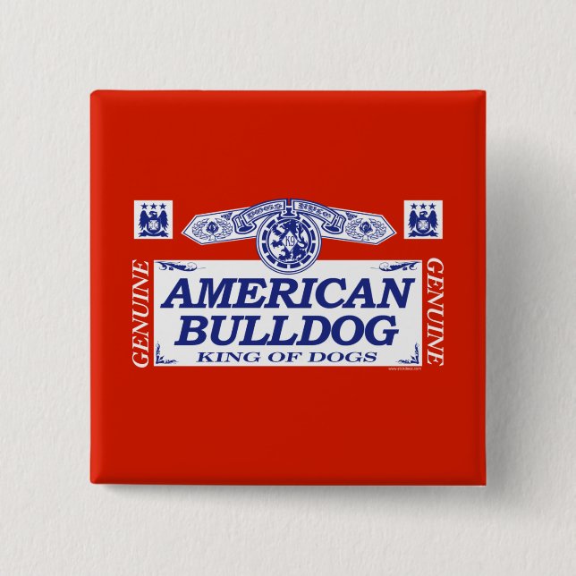 Amerikanische Bulldogge Button (Vorderseite)