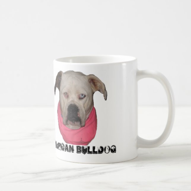 Amerikanische Bulldogge Kaffeetasse (Rechts)