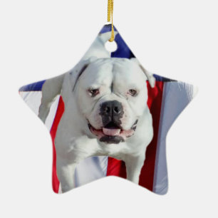 Amerikanische Bulldogge Keramikornament