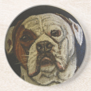 Amerikanische Bulldogge Sandstein Untersetzer