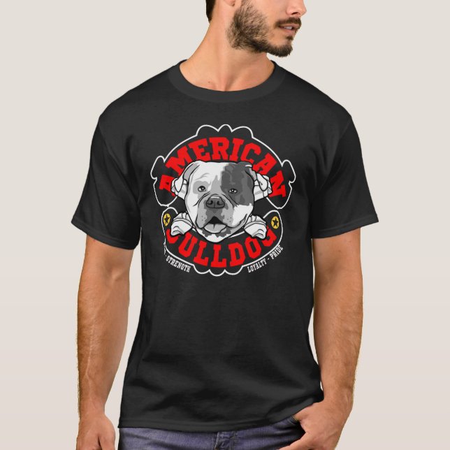 amerikanische Bulldogge T-Shirt (Vorderseite)