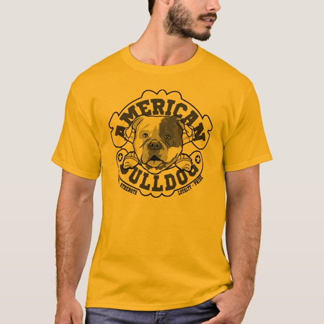 amerikanische Bulldogge T-Shirt (Vorderseite)