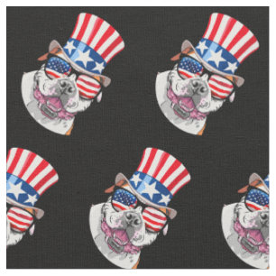 Amerikanische Bulldogge USA kennzeichnen Stoff