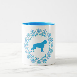 Amerikanische Bulldoggen-frohe Zweifarbige Tasse