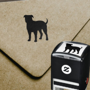Amerikanische Bulldoggen-Silhouette Permastempel