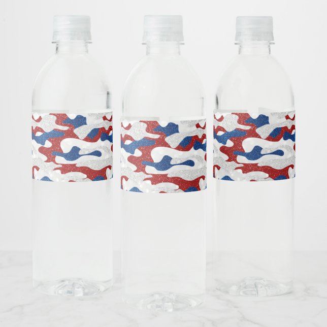 Amerikanische Camouflage 4. Juli Glitzer (Flaschen)