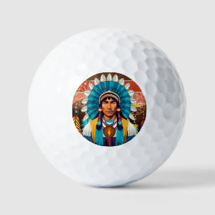 Amerikanische Chefmacht Portrait Golfball