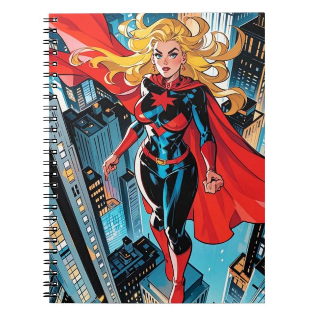 Amerikanische Comicen, Superheld der Retro-Comic Notizblock (Vorderseite)