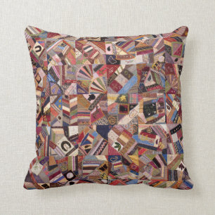 Amerikanische Crazy-Quilt-Antike-Muster Kissen