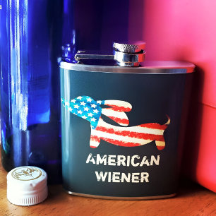 Amerikanische Dackel-HundeDackel-Flasche Flachmann
