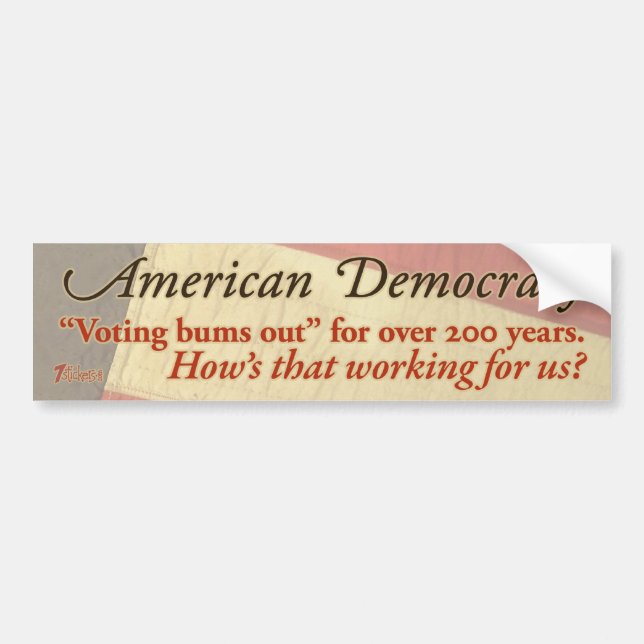 Amerikanische Demokratie Autoaufkleber (Vorne)
