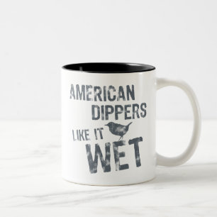 Amerikanische Dippern wie es nass Zweifarbige Tasse