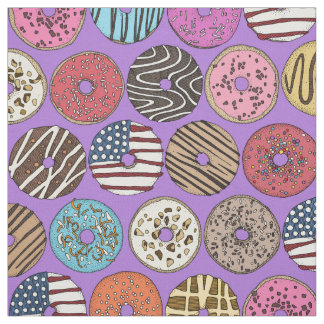 Amerikanische Donuts Veilchen Stoff