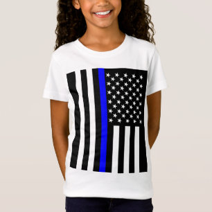 Amerikanische dünne Blue Line-Grafik T-Shirt
