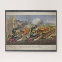Amerikanische Eisenbahn-Szene