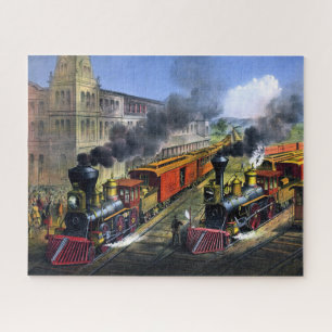Amerikanische Eisenbahnszene, die den Knotenpunkt