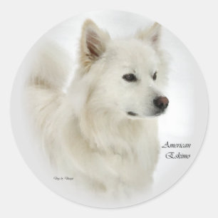 Amerikanische Eskimohundegeschenk-Kunst Runder Aufkleber