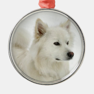 Amerikanische Eskimohundekunst Silbernes Ornament