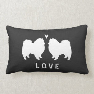 Amerikanische EskimohundeSilhouette-Liebe Lendenkissen