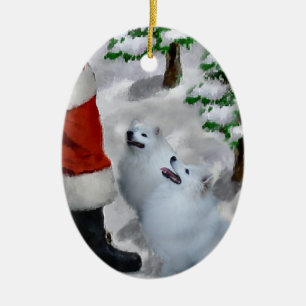 Amerikanische Eskimoweihnachtsgeschenk-Verzierung Keramik Ornament