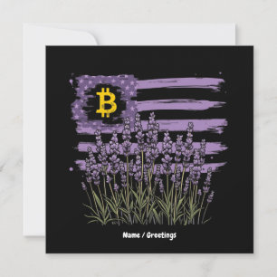 Amerikanische Fahne Bitcoin BTC Revolution Sonnent Einladung