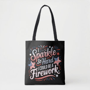 Amerikanische Fahne für Frauen 4. Juli Funny Firew Tasche