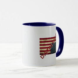 Amerikanische Fahne in Not Coffee Tasse
